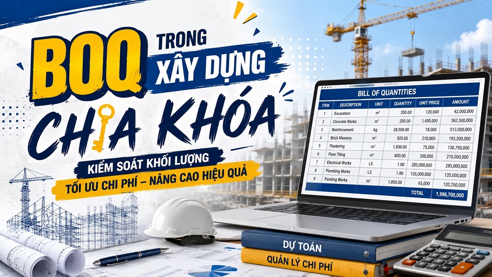 BOQ trong xây dựng là gì? Vai trò, nội dung và cách sử dụng bảng khối lượng