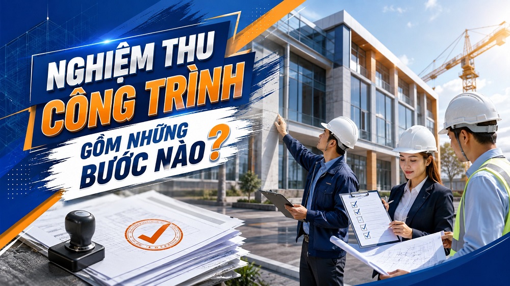 Nghiệm thu công trình gồm những bước nào? Quy trình nghiệm thu xây dựng từ thi công đến bàn giao