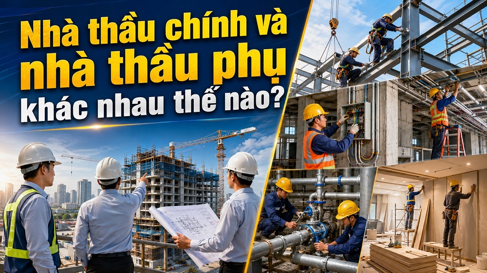 Nhà thầu chính và nhà thầu phụ khác nhau thế nào? Vai trò và phạm vi công việc