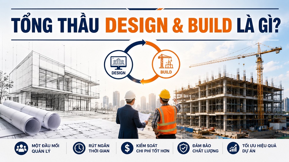 Tổng thầu Design & Build là gì? Vai trò, quy trình và ưu điểm trong dự án xây dựng